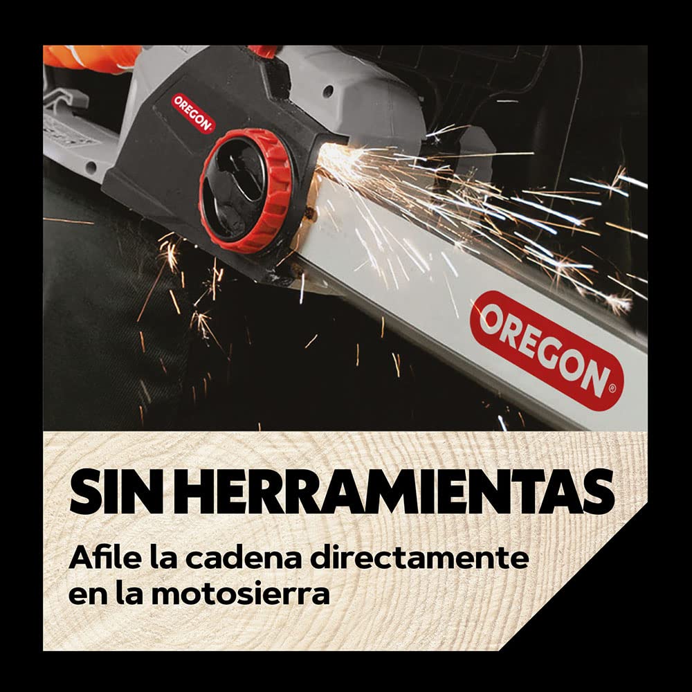 Oregon Motosierra Eléctrica con Cable 2400W, Espada 45cm, Afilado Automático PowerSharp, Bajo Retroceso, Lubricación Automática, Ligera y Silenciosa, Garantía 3 Años (CS1500)