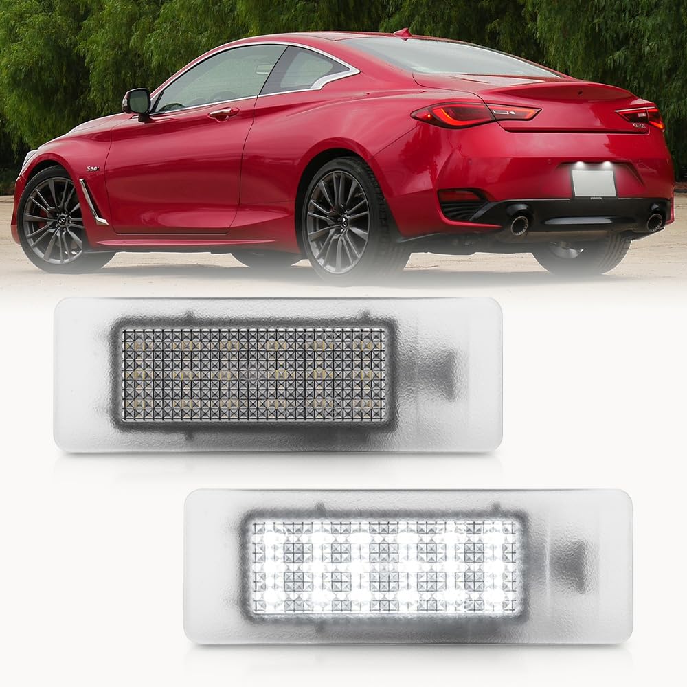 Outlander Led License Plate Light for 2019+ Niss'an Z GT-R Pathfinder Infiniti Q50 Q60 QX30 QX50 QX55 QX60 Mitsu'bishi Outlander 6000K Xenon White