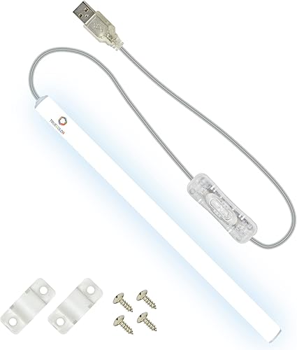 TrueColor - Barra de luz LED alimentada por USB con cubierta esmerilada para debajo del gabinete, debajo del monitor, retroiluminación de TV, fácil