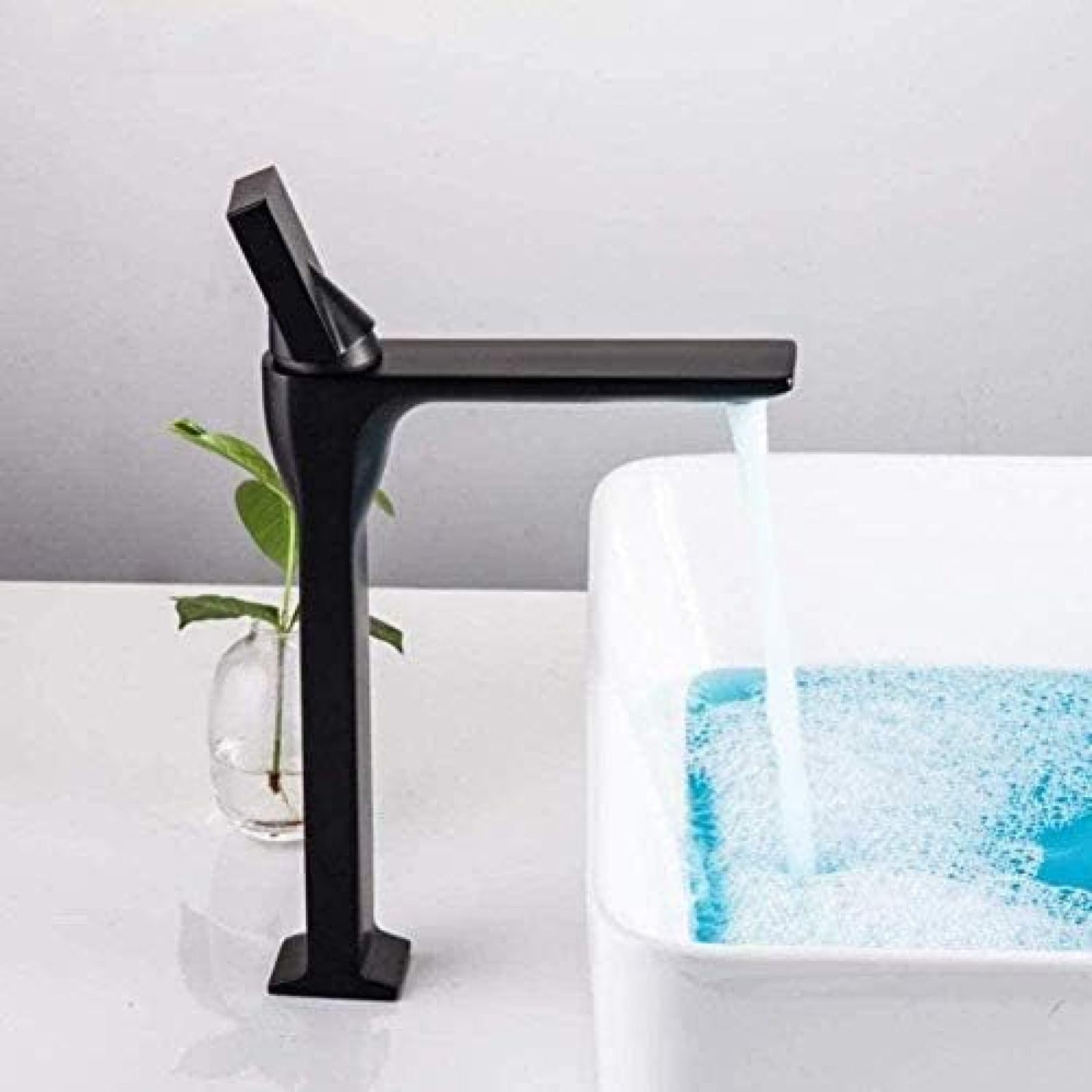 ZYCHSJXA Faucet Kitchen Tap Basin Hot & Cold Water Mixer Crane Retro Black Faucets Brass Sink