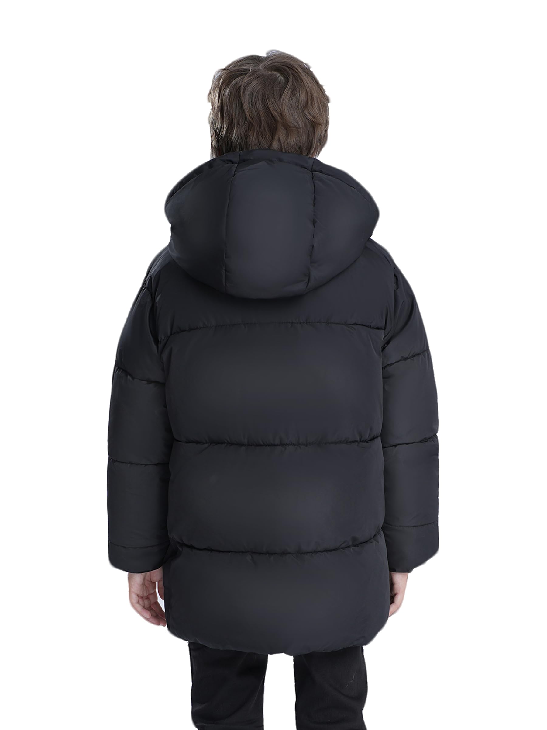 SOLOCOTE Manteau d'hiver pour garçons avec doublure en polaire épais hydrofuge avec capuche Parka pour enfants