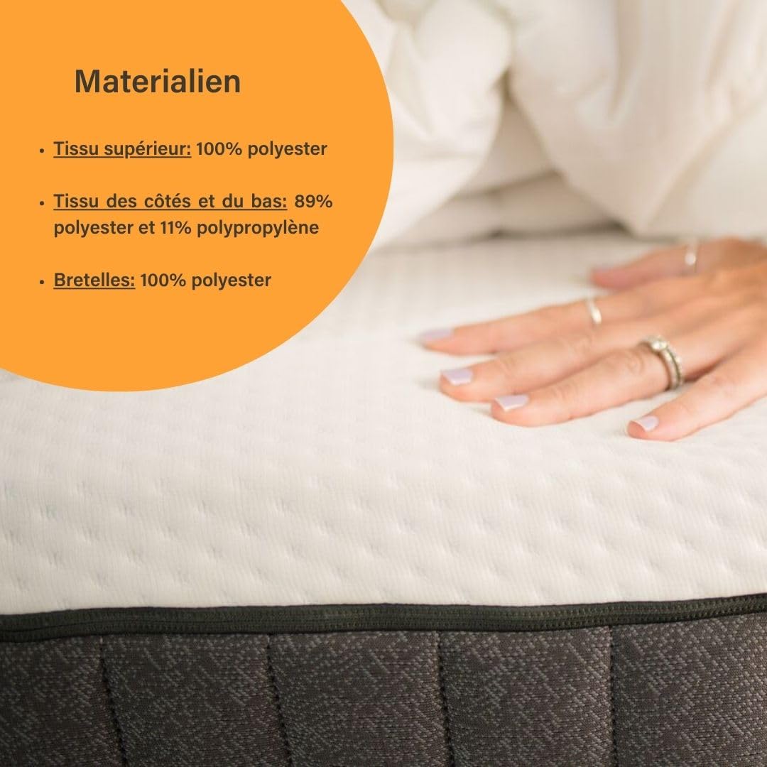 Emma Matelas Original Plus | Hybride II | Mousse à mémoire de Forme et Ressorts ensachés | 160x200 cm | Hauteur 25cm | Fermeté équilibrée | Soutien à 5 Zones | Ergonomique | Ultra-Respirant | Air +
