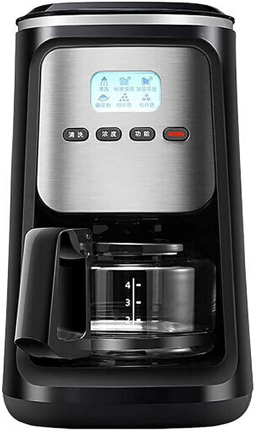 Domestic Coffee Machines,Full Automatic Grinding Coffee Machine, Bean Powder Dual-Purpose American Coffee Machine Coffee Maker Automatic Cleaning 600ML
