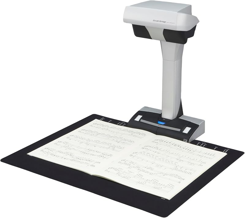 ScanSnap SV600 Overhead Book and Document Scanner, Black | Multi-Document | Auto Book Correction | Page Turning Detection