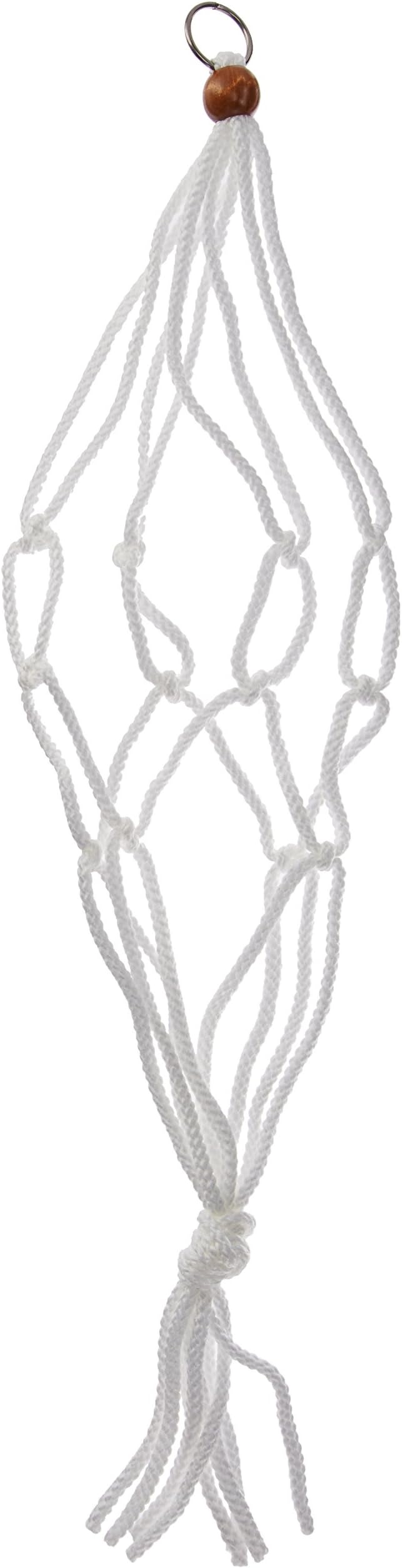Primitive Planters 30" White Macrame Plant Hanger #2022