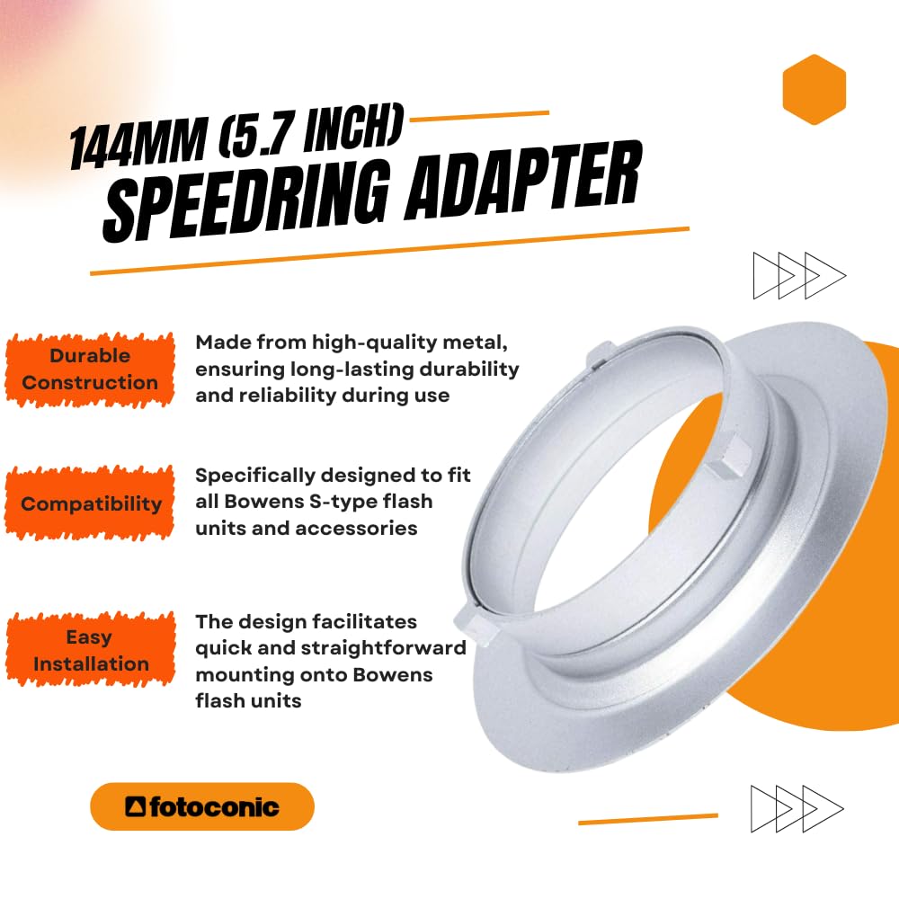 Bague D'adaptation Elinchrom Vers Bowens - En Alliage Pour Softbox Et Flash Photo