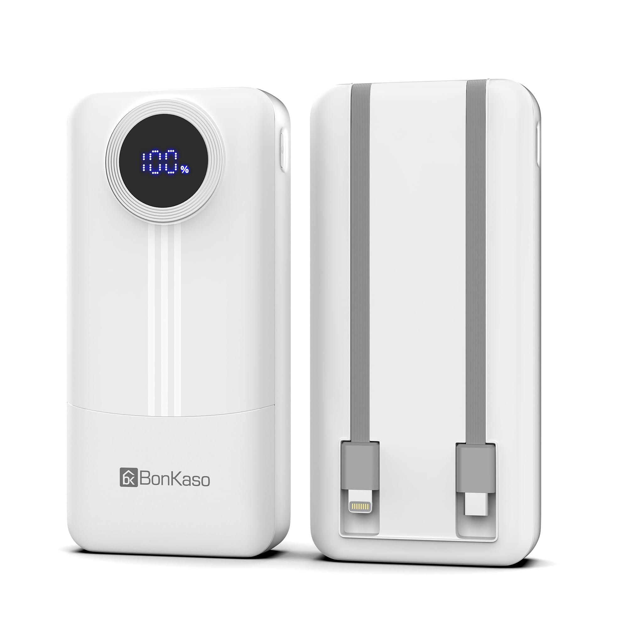 BonKaso 20000mAh Power Bank White - Image 1
