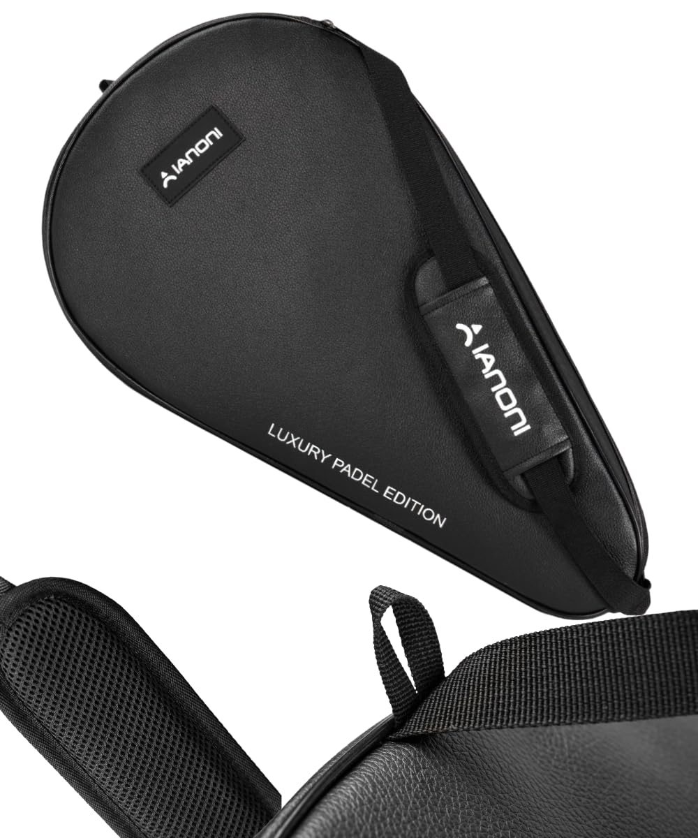 ianoni Racchetta da padel in fibra di carbonio 12K con superficie 3D con schiuma EVA Memory Flex Core-Power Force