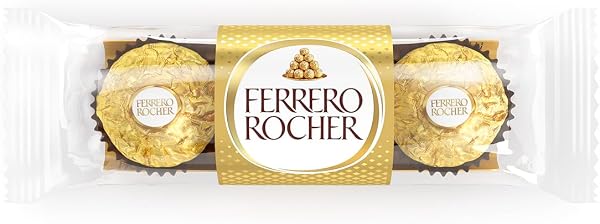 FERRERO ROCHER Fine Hazelnut Milk Chocolate; 3 Individually Wrapped Chocolates; 12 packs; 450g - 3