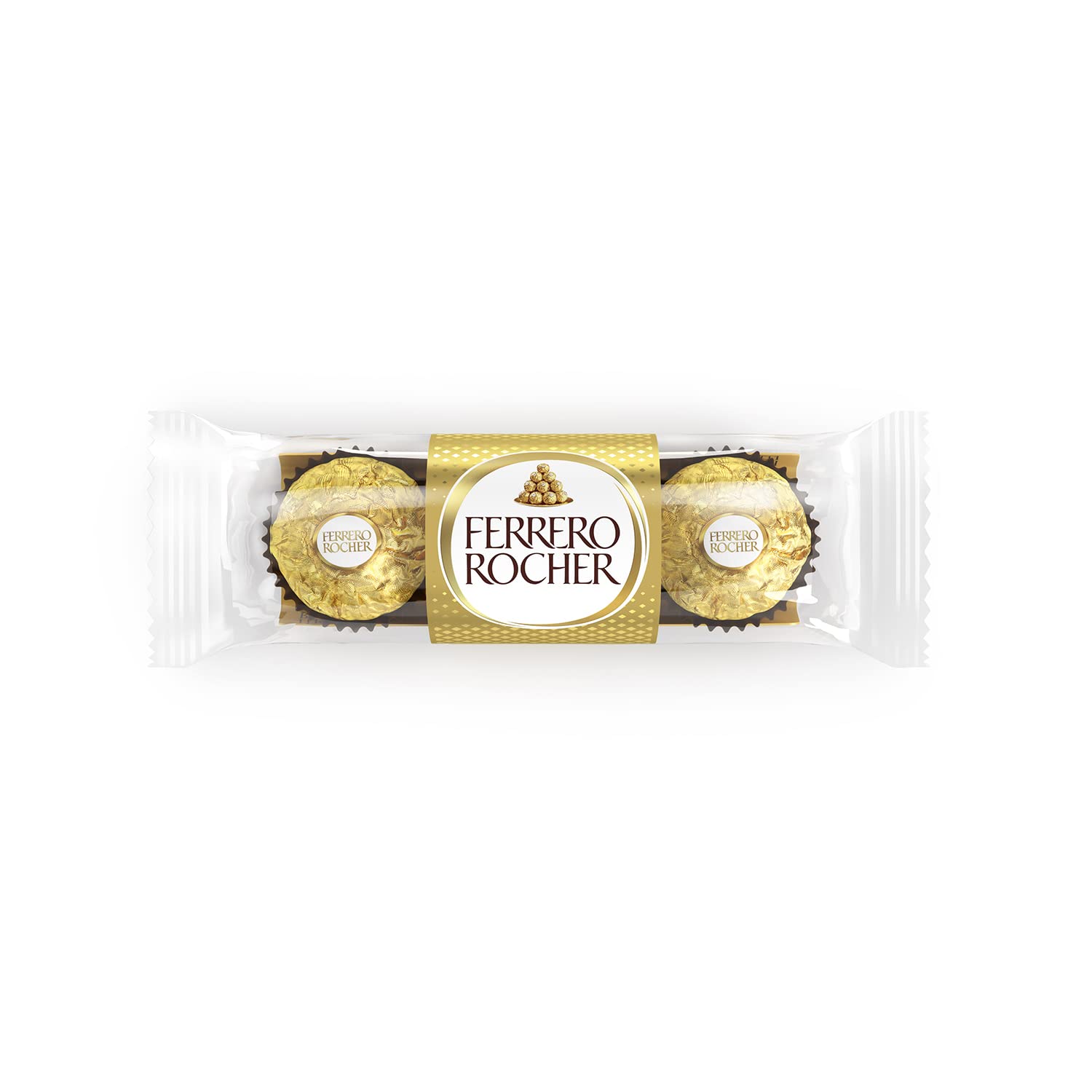 FERRERO ROCHER Fine Hazelnut Milk Chocolate; 3 Individually Wrapped Chocolates; 12 packs; 450g - 3