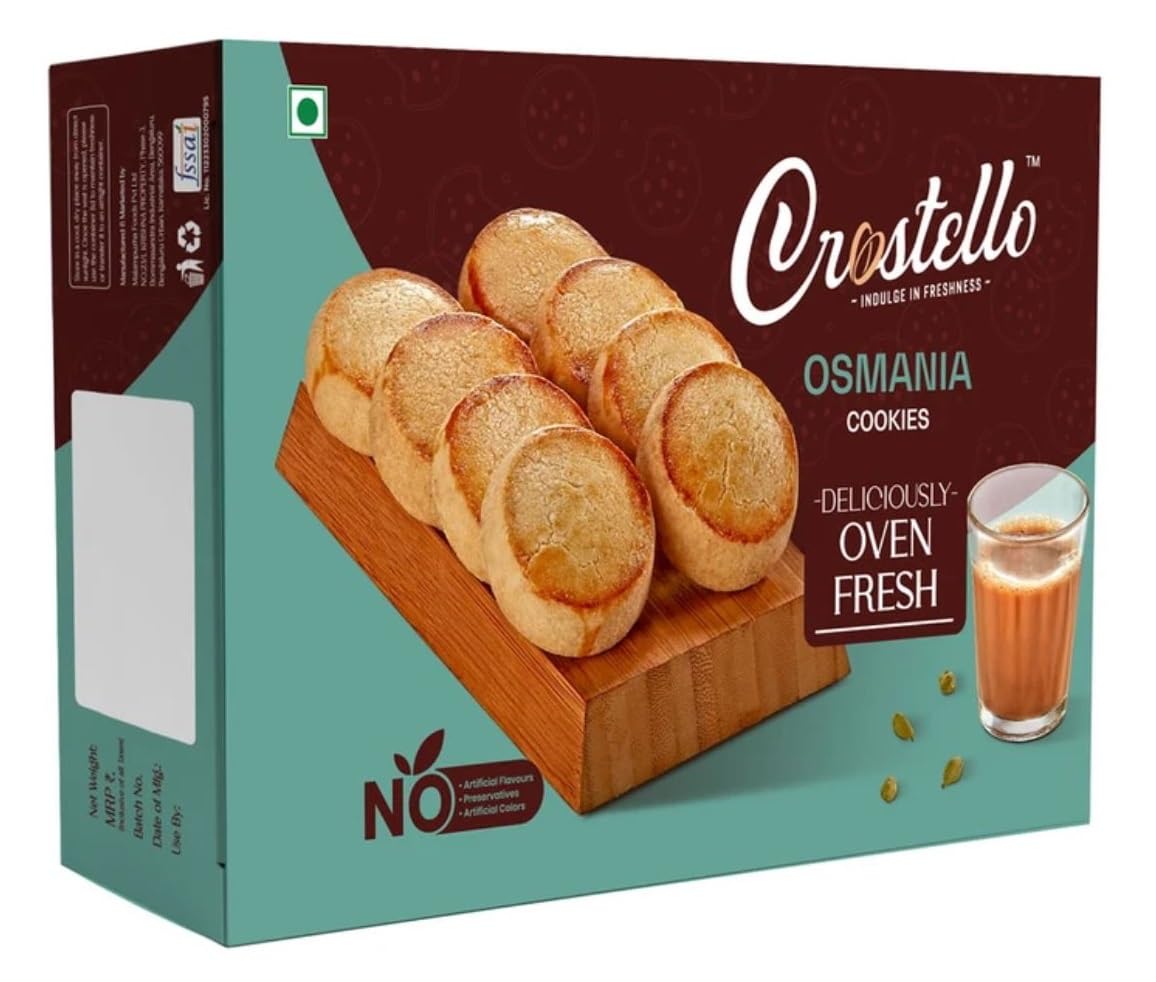 See full amazon price history chart for Crostello Heritage-Style Osmania Chai Biscuits Cookies | 360g | Taste the True Famous Hyderabad delicacy, Light Sweet Light Salty With a Hint of Cardamom | Veg | Super Value Pack | Your Everyday Chai Partner Crostello Heritage-Style Osmania Chai Biscuits Cookies | 360g | Taste the True Famous Hyderabad delicacy, Light Sweet Light Salty With a Hint of Cardamom | Veg | Super Value Pack | Your Everyday Chai Partner (B0CK4S81HT) Amazon Price History, Amazon Price Tracker