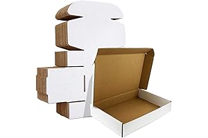 HORLIMER 12x9x3 White Cardboard Box for Literatures