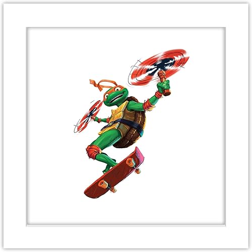 Trends International Gallery Pops Nickelodeon Teenage Mutant Ninja Turtles Mutant Mayhem - Póster de pared de Mikey, 12 x 12 pulgadas, versión de
