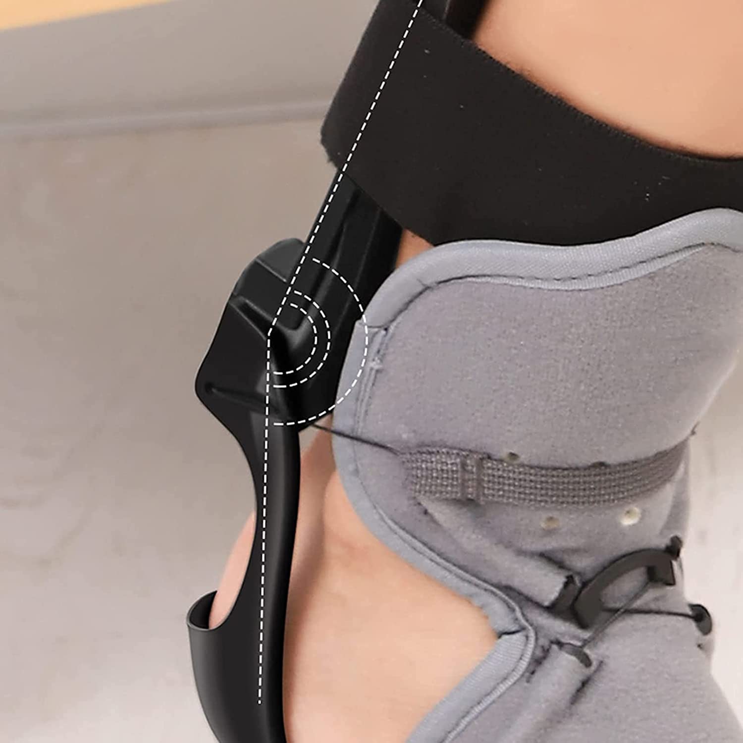 Ortesis De Caída del Pie Soporte para El Pie Férula Nocturna Dorsal Elástica Ajustable, para Fascitis Plantar, Talón, Tobillo, Dolor En El Arco del Pie, Tendón De Aquiles,Right-S