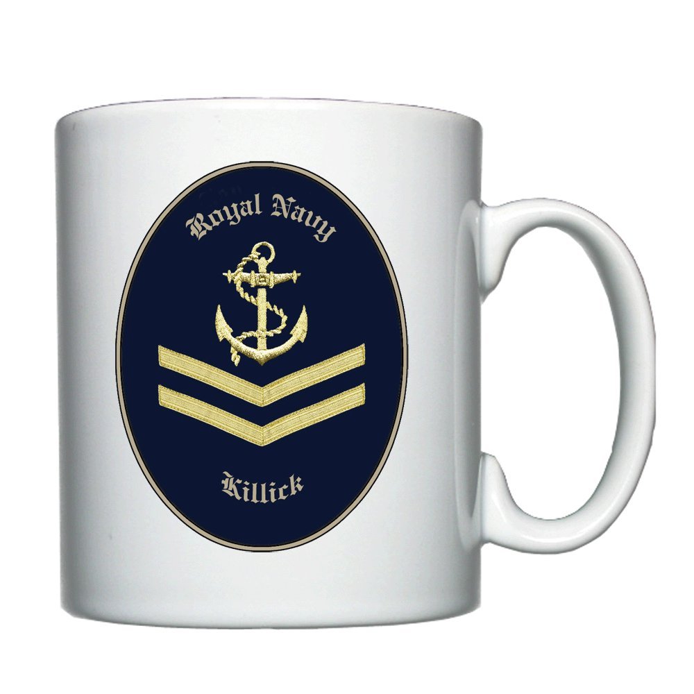 Badges On Mugs Royal Navy Leading Hand - Killick - 2 Stripes - Personalised Mug