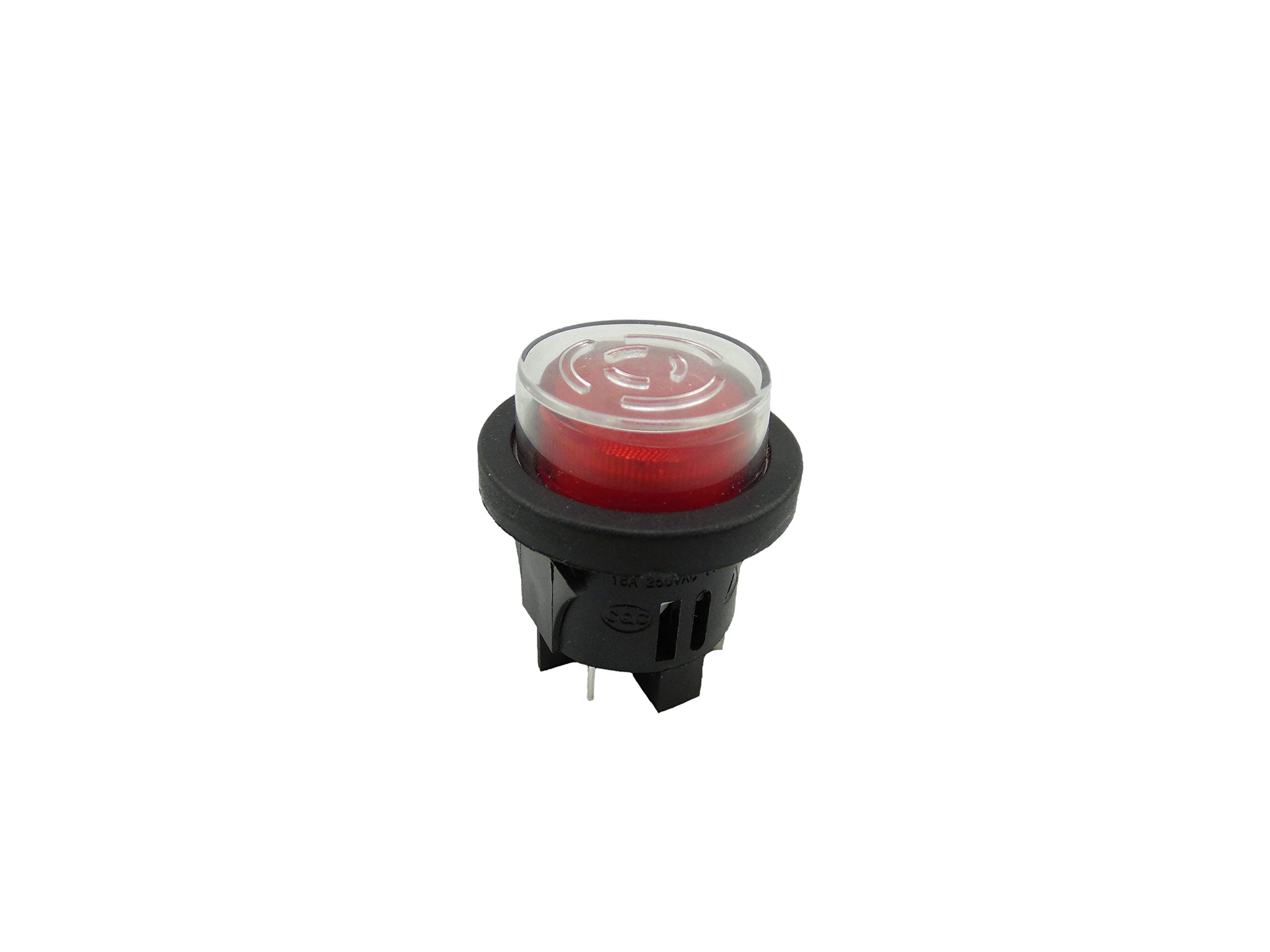 Interruttore A Pressione Con Copertura Impermeabile Da Incasso ø 25 Mm 250 V 16 A Rosso Illuminato, Spina Piatta 6,3 Mm (1 - Foto 13
