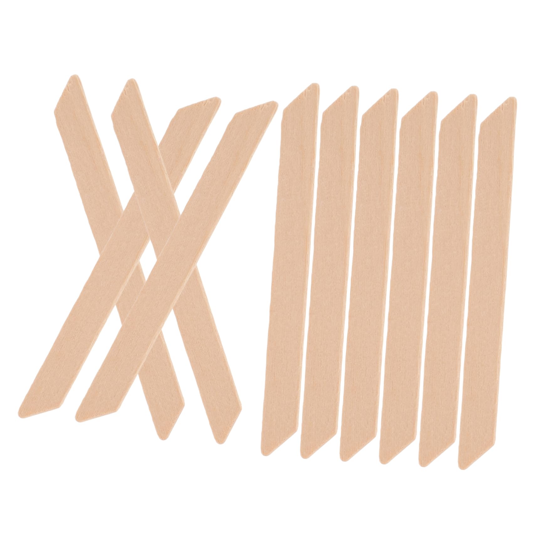 Baluue Eyebrow Body Hair Removal 10pcs Wooden Sticks Spatula for Smooth Application