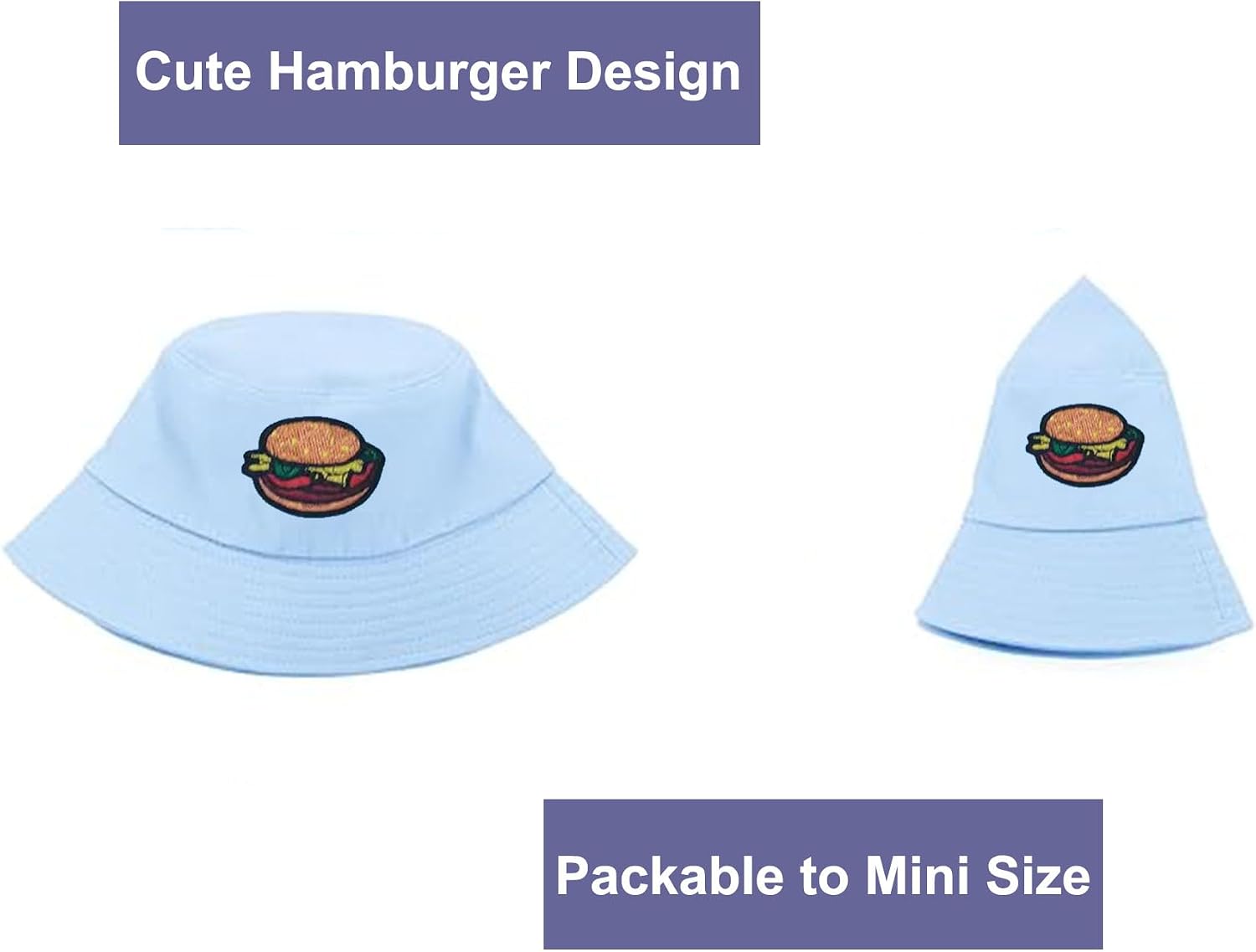 Premium Cotton Bucket Hat for Women Men - Unisex Packable Summer Travel Beach Sun Hat