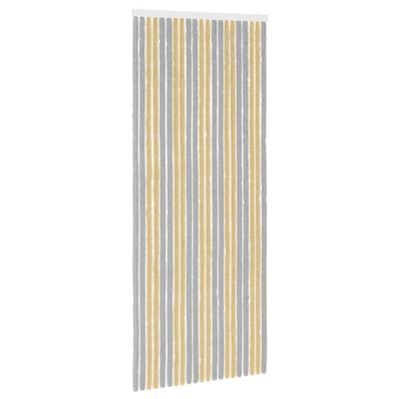 vidaXL Insect Curtain Chenille Grey and Beige 90 x 220 cm 100% PP