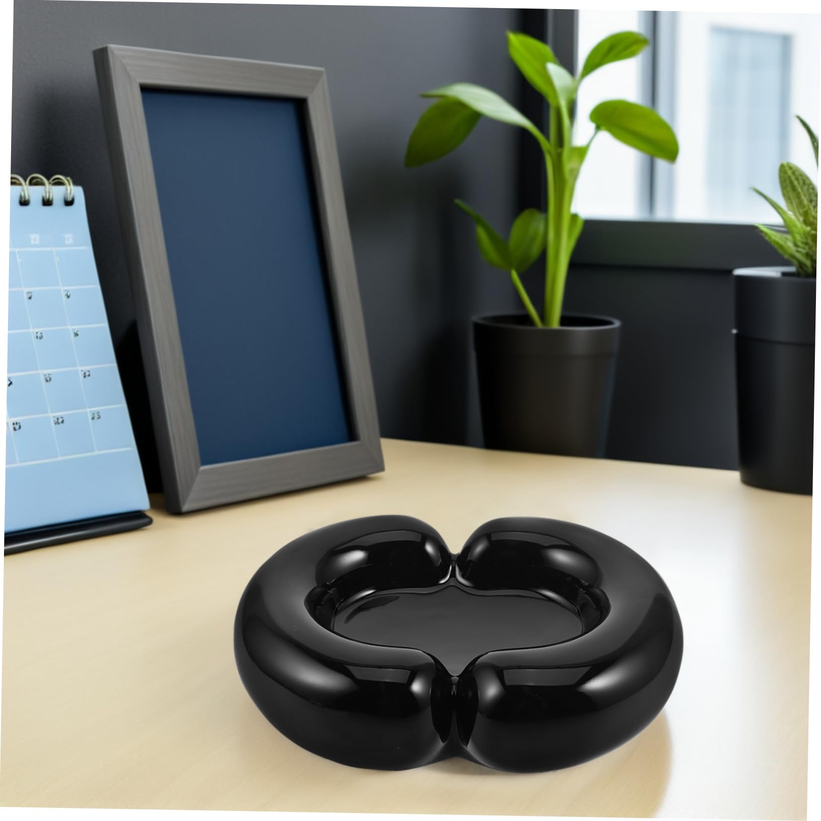 IMIKEYA Bandeja para Guardar Joyas de Cerámica Plato para Anillos y Llaves Bandeja Decorativa para Tocador o Recibidor Organizador de Joyas