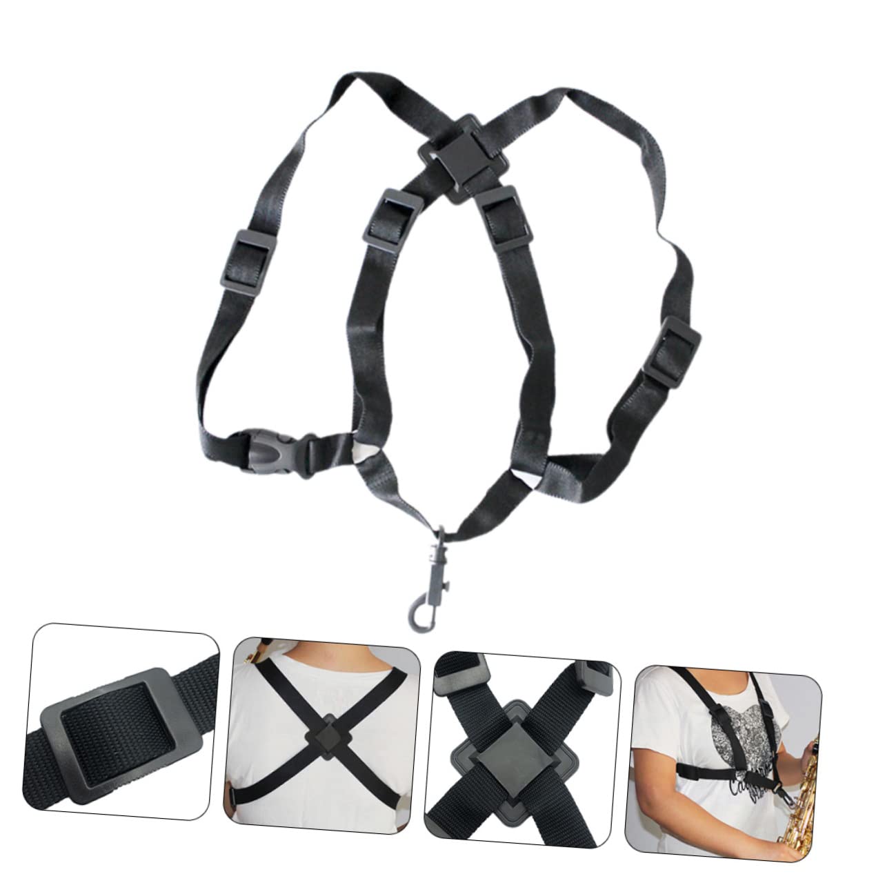 ibasenice 3pezzi Regolabile Per Saxofono Cintura Comfort Per Spalla e Petto Tracolla Per Musicisti Accessorio Versatile Per Strumenti Musicali