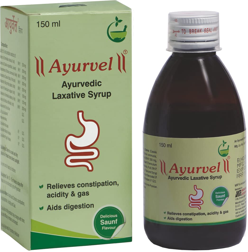 Ayurvel Syrup 150 ml | Ayurvedic laxative Syrup Relieves Constipation, Acidity, Gas, Aids Digestion (Pack of 2) (B0BRKGN56N) Amazon Price History, Amazon Price Tracker