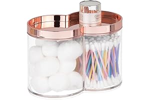 mDesign Lumiere Collection Canister Jar Bathroom Organizer