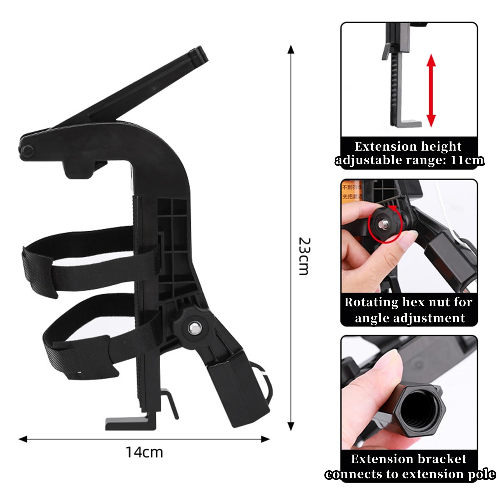 FORRTY Przedłużka Spray Teleskopowa, Adapter Do Puszek Aerozolowych, Regulowany Kąt 0–115°, Lanca Długa Na Os, Przedłużacz Malarski, Czyścik Do Okien 1.6m–4.0m(4.0m)