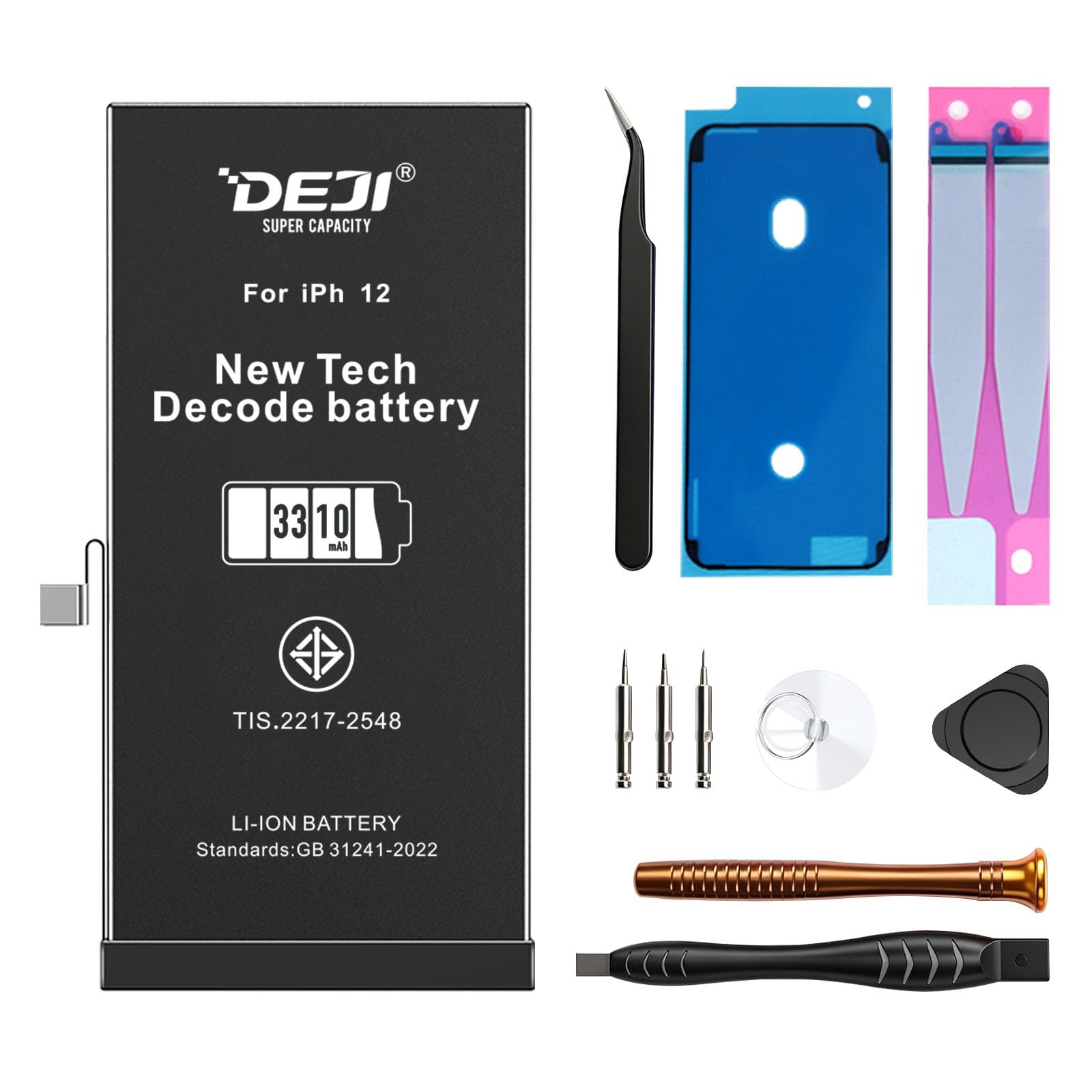 Amazon.com: Deji for iPhone 12/12 Pro Battery Replacement, 3310mAh