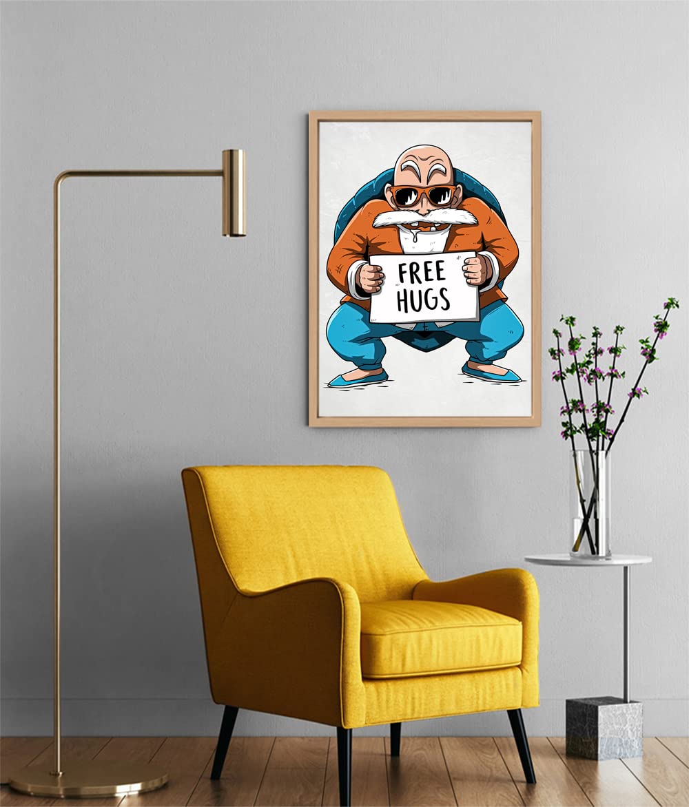 Xtreme Skins Designs Print Wooden Floater Framed Canvas Wall Art Decoration Poster (14x22 Inch) - Free Huugs!!