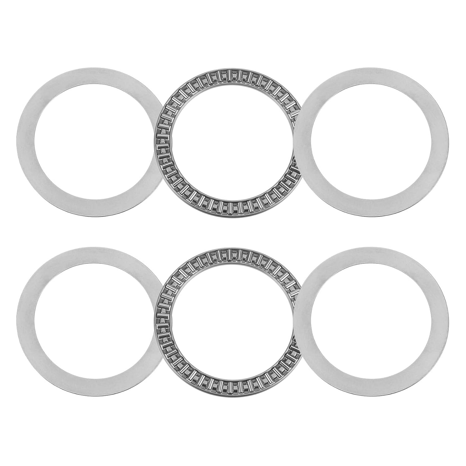 uxcell AXK80105 Thrust Needle Roller Bearings with Washers 80mm Bore 105mm OD 4mm Width 2pcs