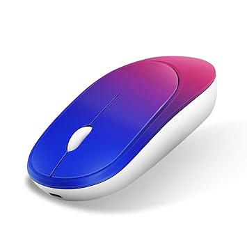 Anivia 2.4G Rechargeable Wireless Mouse with USB Receiver, Portable Ultra-Thin Noiseless Mouse for Notebook, PC, Laptop, Computer, MacBook - Gradient