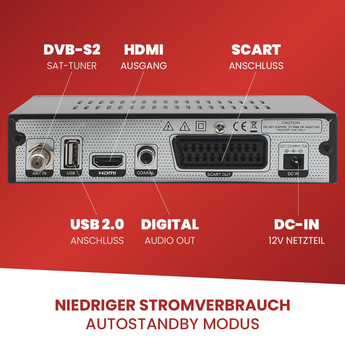 Zehnder HX 2200 Sat Receiver HD fähig Full HD Digital Sat-Receiver HDMI