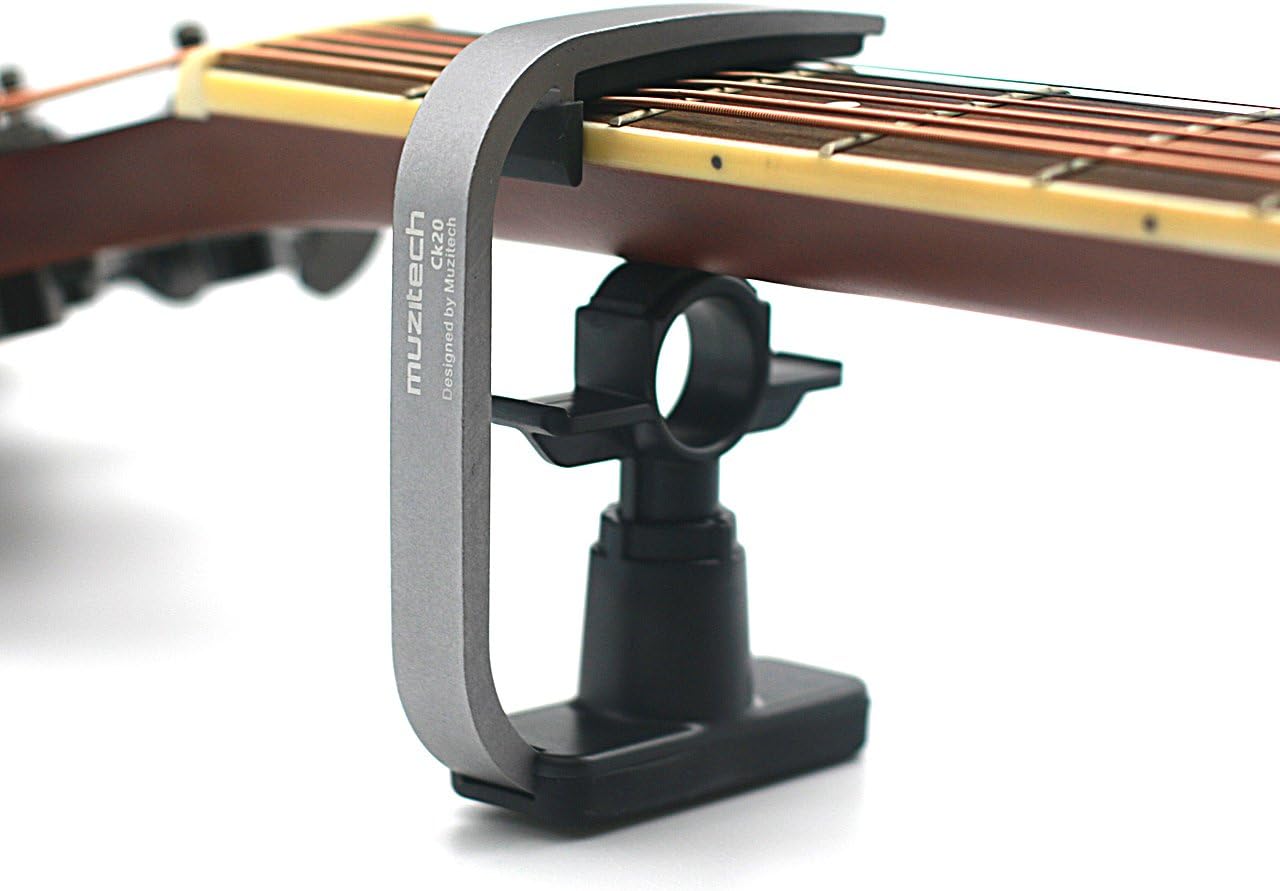 6 String Guitar Capo,Loftstyle Professional Guitar Capo With Guitar Pick Of 3mm Deluxe 6 String Folk Guitar Capo Classic Guitar Capo Ukulele Capo Silver Heavy Duty Design