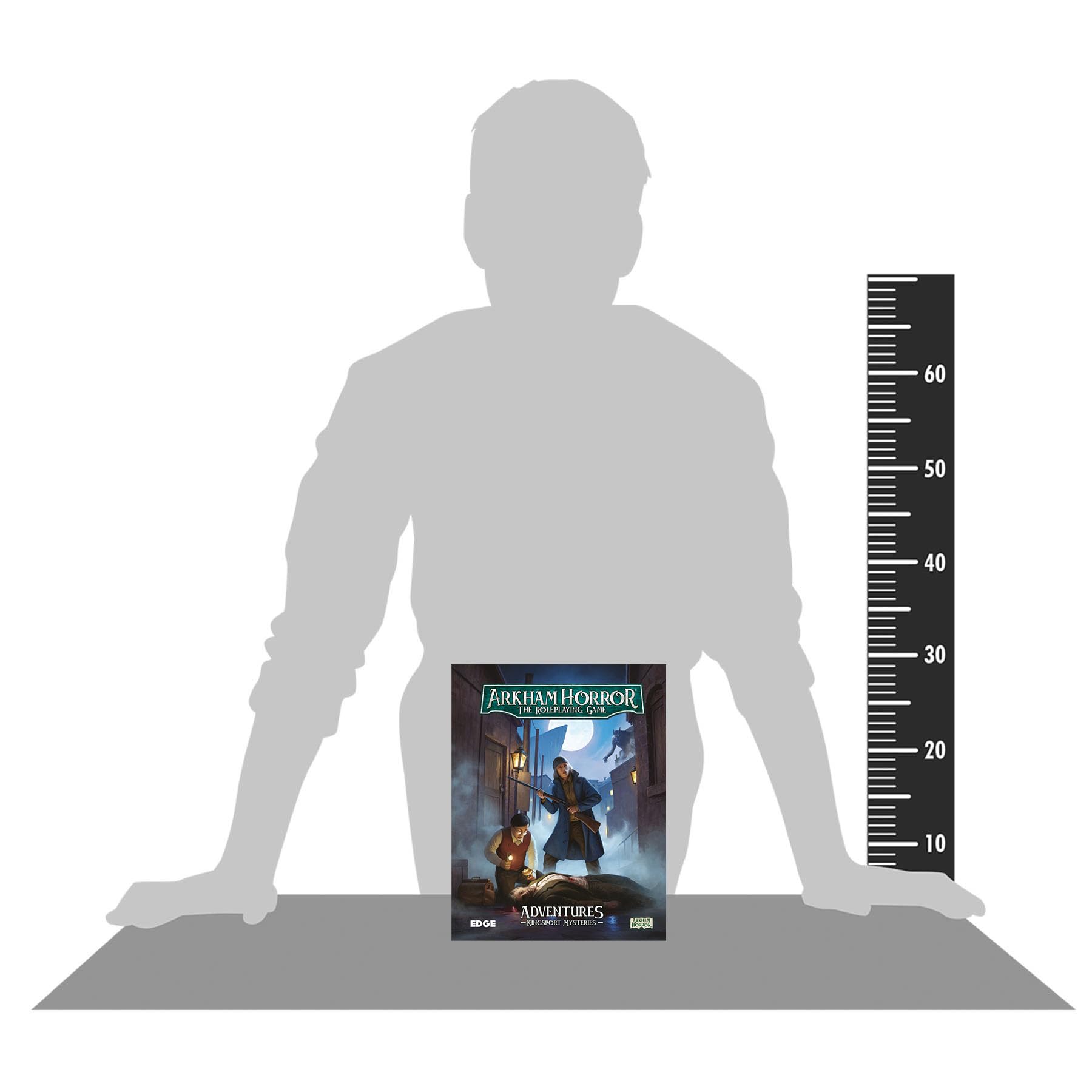 Asmodee Arkham Horror The Roleplaying Game Kingsport Mysteries Adventure Book - 3 scenari della campagna, 2 mappe poster bifacciali, gioco di ruolo coinvolgente, età 14+, 2-6 giocatori, 1+ ora di