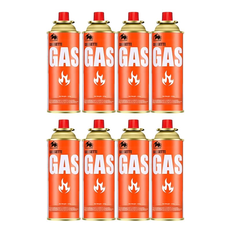 Cloudberry Butane Gas Can for Camping Stoves - High Pressure Flame Portable liquefied Refill Canister - Welding Fuel to Refill Flame Lighters, Gas Torch Lighter - Aluminum 8 Can SPNGF191 (B0BXHDLK7R) Amazon Price History, Amazon Price Tracker