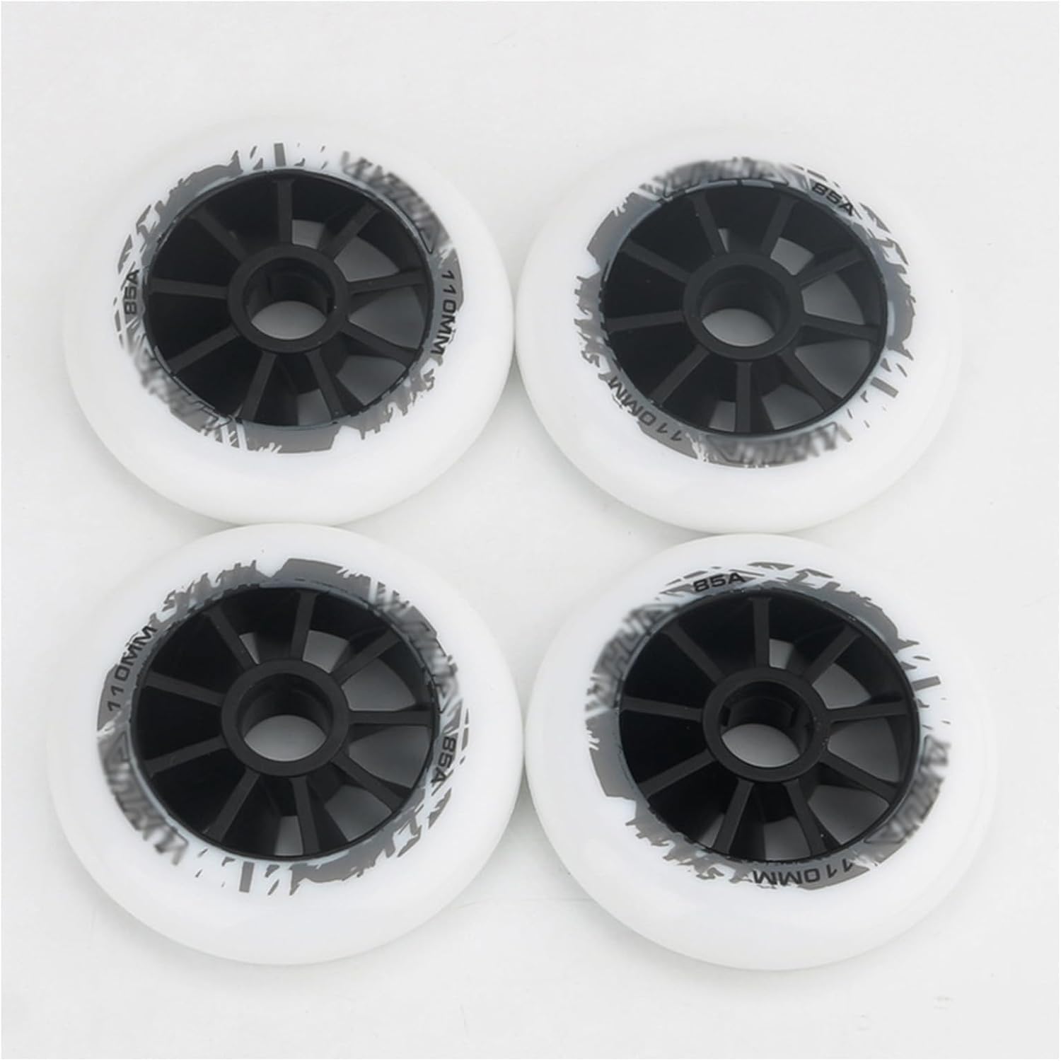 Roues de Patin à Roues alignées 85A 90MM/100MM/110MM (Pack de 8), Roues de compétition, Roues d'entraînement intérieures et extérieures, Roues de Rechange