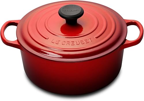 Le Creuset Enameled Cast Iron Signature Round Dutch Oven, 4.5 qt., Cerise