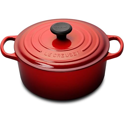 Le Creuset Enameled Cast Iron Signature Round Dutch Oven, 4.5 qt., Cerise