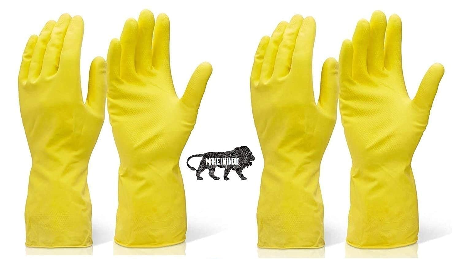 WISHPOOL 2 Pair Rubber Washable Or Reusable Safety Hand Gloves Protective In Chemical Electric Shook Proof Water Heat Cut Restitance Women And Men Safe Hand Gloves Rubber Safety Gloves (YELLOW) (B0C7BZ8KKQ) Amazon Price History, Amazon Price Tracker