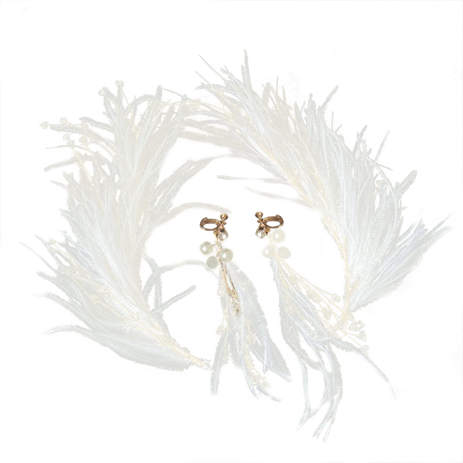 Maxtonser Artificial Hair Clip Tiaras Crystal Bead Hairband Wedding Party Ancient Headdress Women Comic-Show Prom Headwear