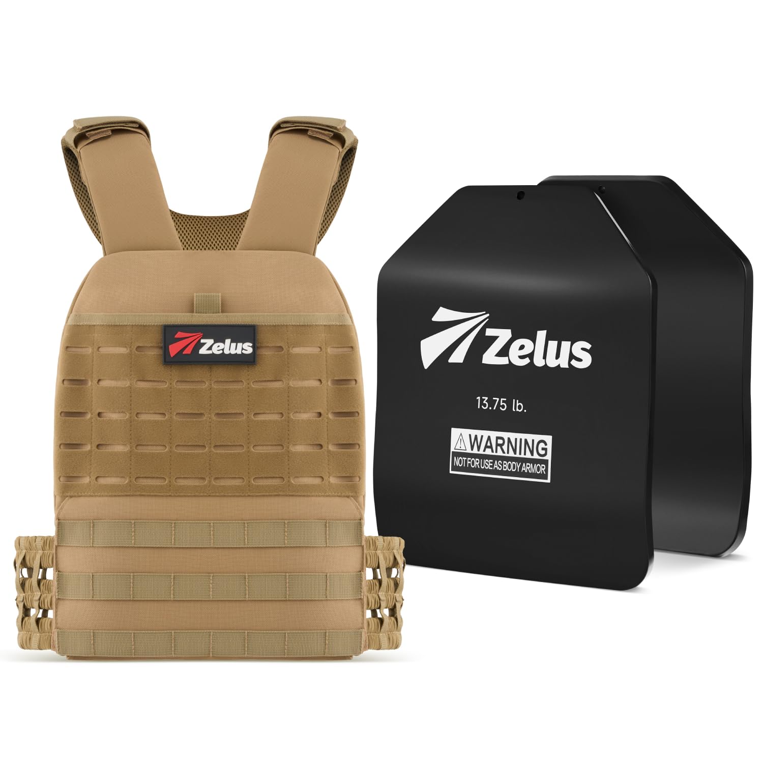 ZELUS Tactical Weighted Vest with 13 75 LB Curved Weight Vest Plates for Man Tactical Training Gear for