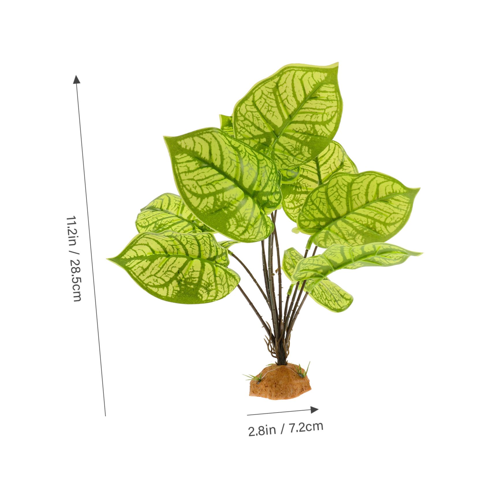 GALPADA Realistic Artificial Plant Ornament for Reptiles Lifelike Simulation for Fish Tanks and Terrariums Weighted Base for Stability for Lizards Frogs and Tortoises