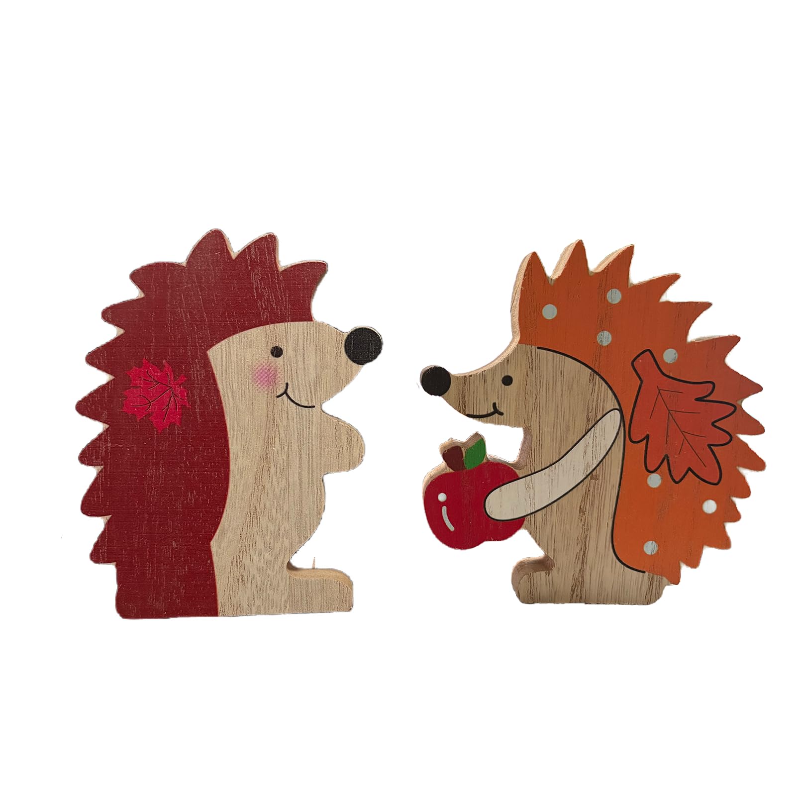 Deauparkoty Herbstdeko 2 Stück Igel Deko Herbst Dekoration Innen für Fensterbilder Tisch Wohnzimmer Autumn Fall Decor Geschenk Holz Deko Herbst Thanksgiving Aesthetic Tischdeko