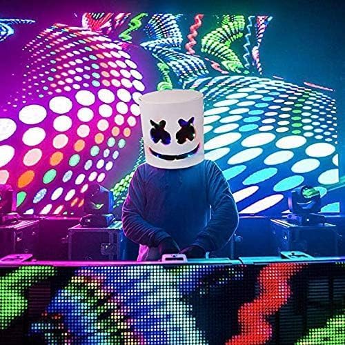Rwsefk Halloween Led Dj Mask - Music Festival Halloween Party Costumes Cosplay Light Up Full Head Mask,For Festival Cosplay Halloween Costume Masquerade Parties,Carnival,Gift thumb #2