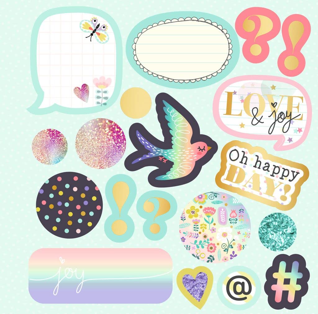 moses. 26259 Flowers & Friends Sticker Book, Over 600 Stickers on 30 Pages in Practical Booklet, Jewellery Stickers, Icons - Image 3