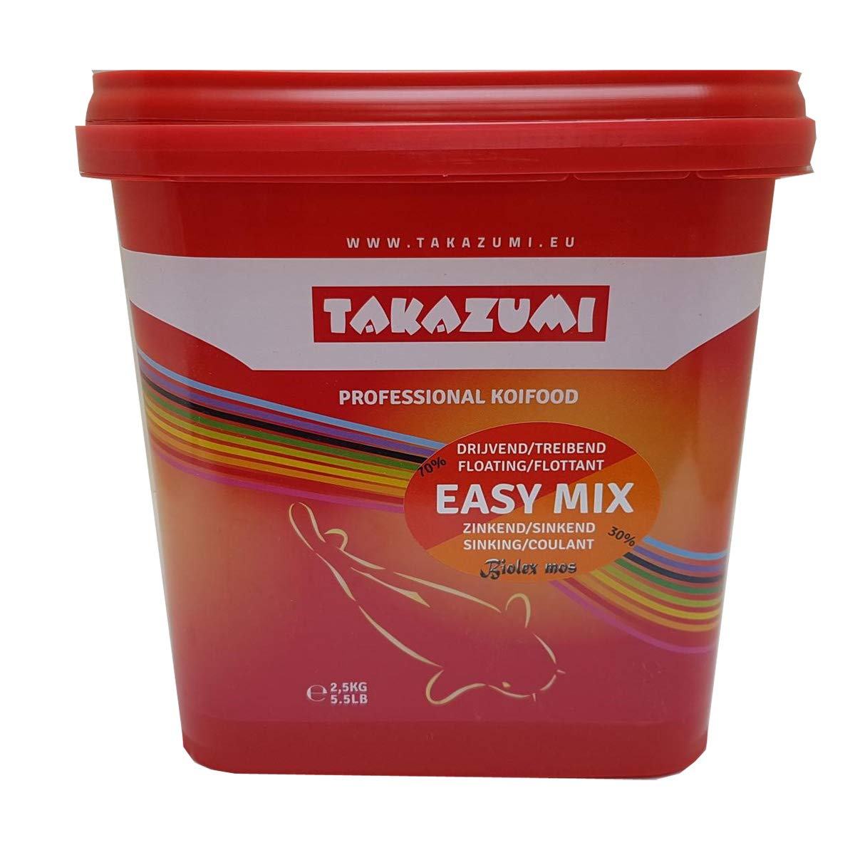 Koifutter Easy Mix - Winterfutter - Teich Fischfutter Ø4,5 mm Mix aus Gold Plus + Easy bis 4°C - 4,5kg Eimer - hohe Verwertbarkeit - geringere Wasserbelastung und weniger Algen im Teich
