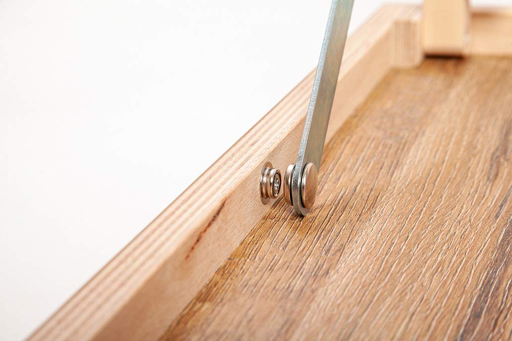 Mini tavolo da ping pong in legno di quercia naturale marrone