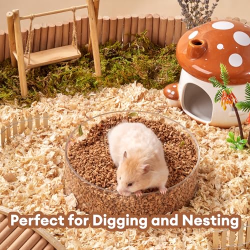 Image of BUCATSTATE Cork Bedding 12.35OZ, Natural Hamster Bedding