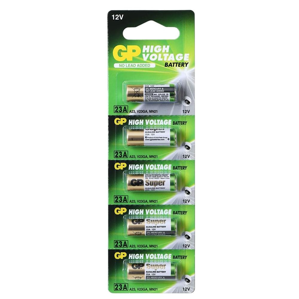 Souvenir 23A 12V Alkaline Battery High Voltage Cell for use car Alarms, lighters, Cameras, Clocks, Doorbells, Remotes Replacement Alkaline Batteries (Pack of 5)-image-39